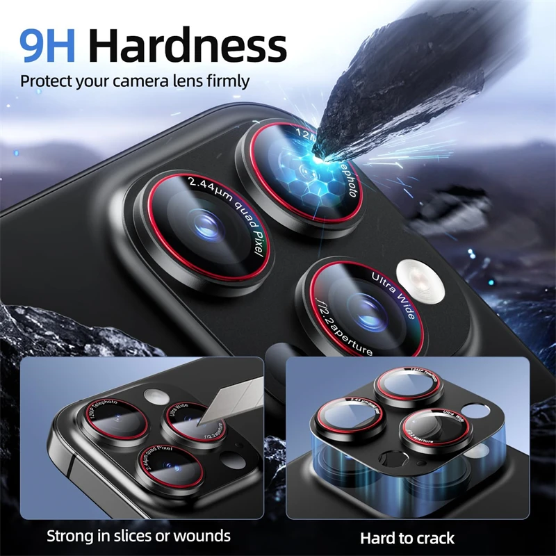 Optik Pro Protector de lente de cámara para IPhone 16 15 14 Pro Max Plus 16Pro IPhone16 ProMax AR accesorios de cubierta de lente de vidrio templado - imagen 2