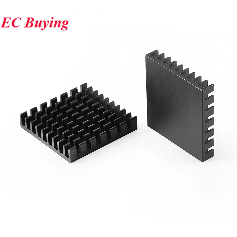 1 unidad-50 Uds 28*28*6mm disipador de calor aleta de refrigeración disipador de calor de aluminio ventilador enfriador de radiador 28X28X6mm para módulo de Transistor LED IC PBC - imagen 5