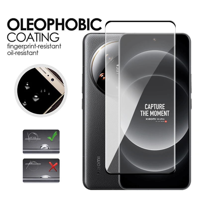 Para Xiaomi 14 Ultra 5G cubierta completa de vidrio Protector de pantalla curvo 3D Xiaomi 13 14 vidrio Ultra templado para Xiaomi 14 Ultra película - imagen 4
