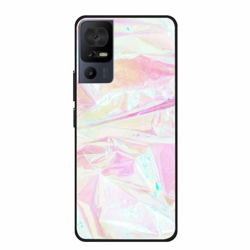 Funda para TCL 40 SE mármol TPU funda trasera de silicona suave para TCL40 SE 40SE fundas protectoras bonitas Mica pintado colorido parachoques Capa - imagen 3