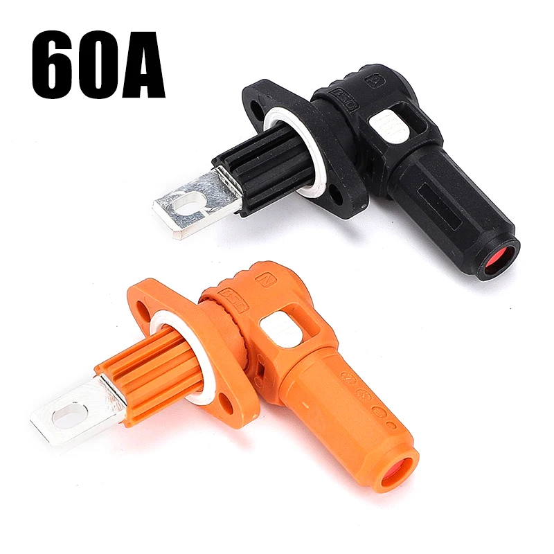 Conector de cobre puro 60A, resistente al agua a través de la pared, Terminal de almacenamiento de energía de alta corriente, enchufe fotovoltaico de batería de litio - imagen 2