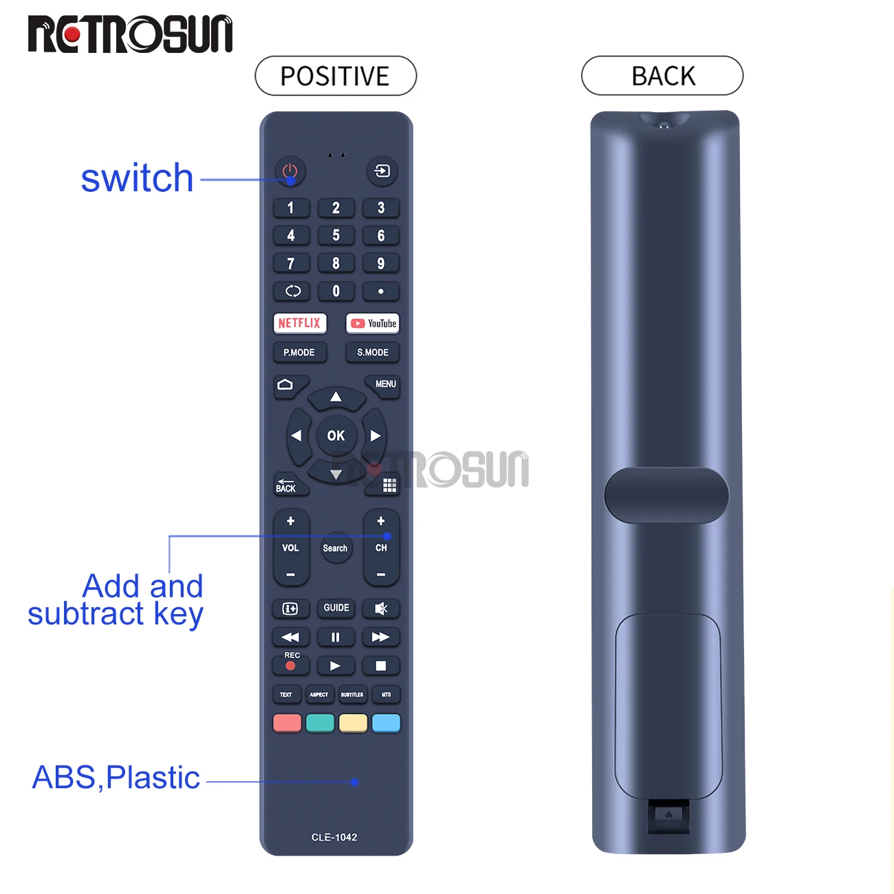 Mando a distancia para televisor, nuevo mando a distancia de CLE-1042 para HITACHI Konka TV 50QLEDSM20 55QLEDSM20 58QLEDSM20 65QLEDSM20 75QLEDSM20 - imagen 5