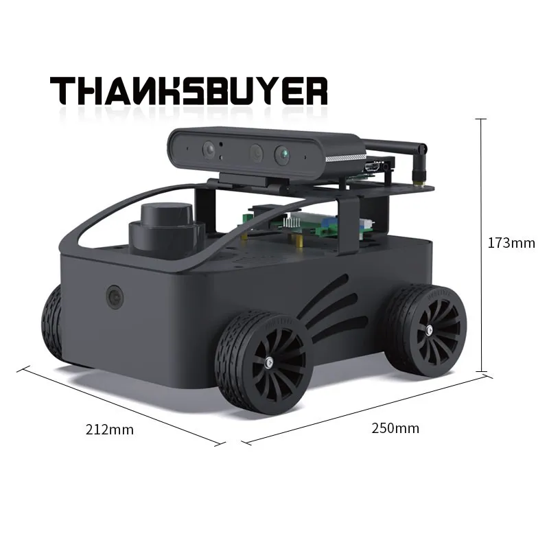 ROS2 V550 versión 4WD ROS Robot Kit de coche robótico LubanCat4 8GB Placa de desarrollo con profundidad + cámara RGB - imagen 2
