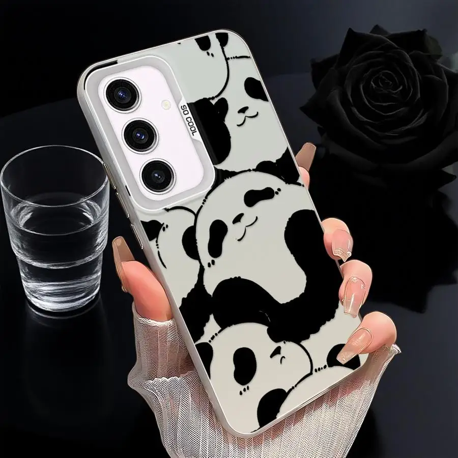 Funda para Samsung Galaxy A32 A73 A26 A33 A34 A36 A22 A52 A23 A25 A53 A24 funda trasera para teléfono Panda de dibujos animados lindo - imagen 4