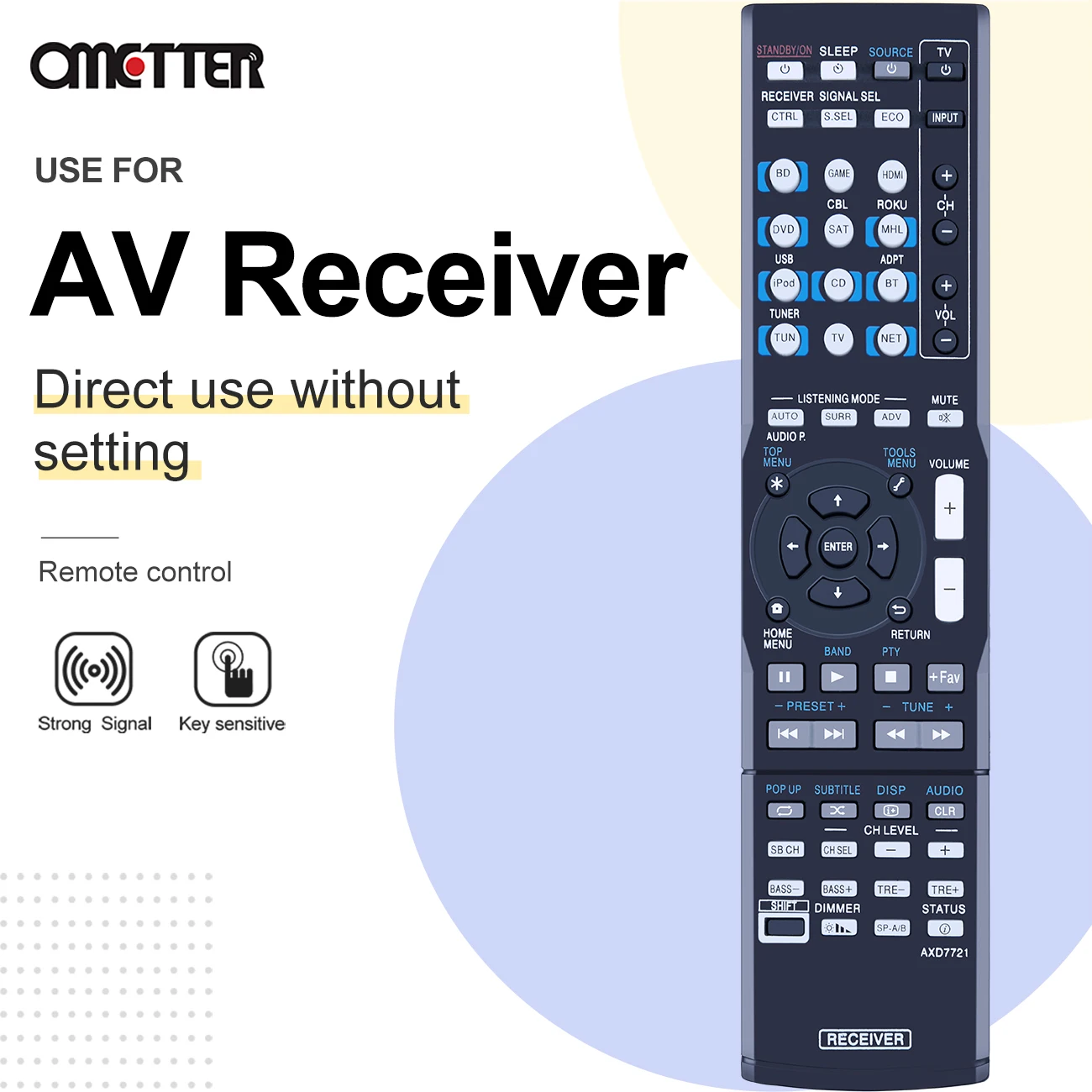 Nuevo control remoto AXD7721 para receptor AV Pioneer VSX-45 VSX-44 VSX-454 VSX-824 VSX-830 VSX-830-K VSX-1024 VSX-1029