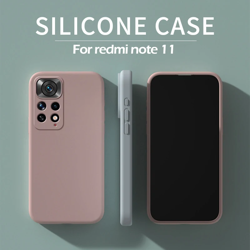 Funda cuadrada de silicona líquida para Xiaomi Redmi Note 11, 11S, 12 Pro Plus, 5G carcasa