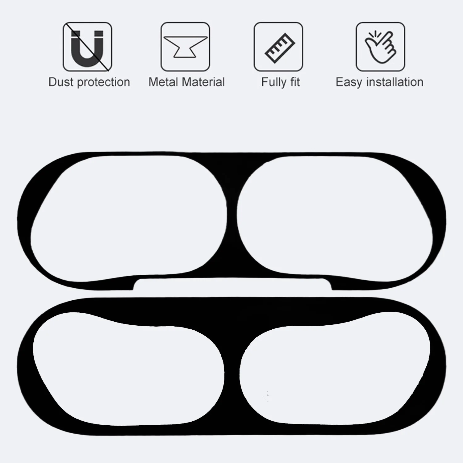 Para Airpods Pro 3 pegatina de Metal a prueba de polvo película ultrafina para Apple AirPods Pro3 protector contra el polvo accesorios de caja de carga de auriculares
