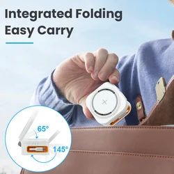 Nuevo Soporte de carga inalámbrico portátil 3 en 1 de 15W con Cable retráctil Magasafe, carga