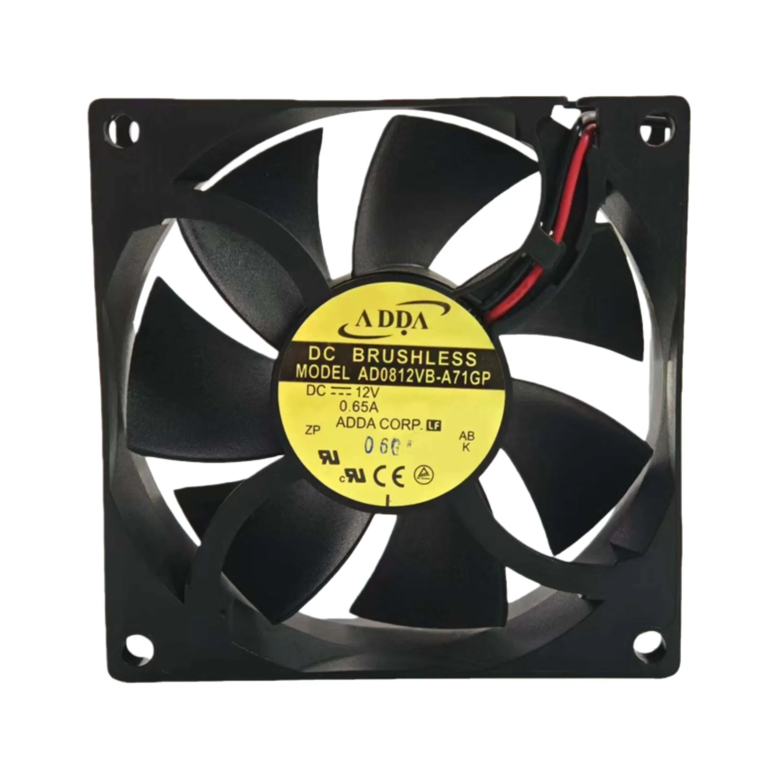 Nuevo para ADDA Original AD0812VB-A71GP 80mm 12V ventilador de refrigeración con rodamiento de bolas 8025 |   5000RPM 72CFM Alto flujo de aire de 2 cables