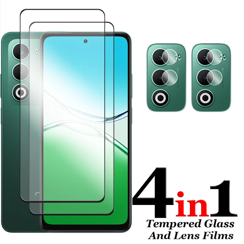 6 en 1 para OPPO A5 vidrio para OPPO A5 5G vidrio templado 2.5D cubierta completa pegamento HD Protector de pantalla para OPPO A5 4G película de lente - imagen 3