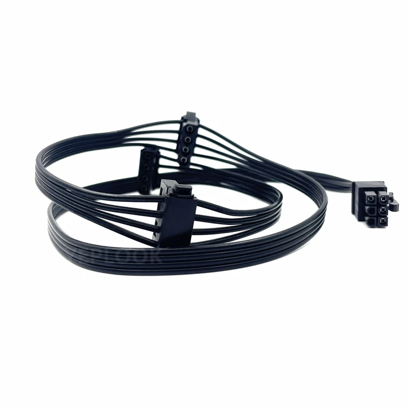 Cable de alimentación de ventilador de refrigerador IDE de 6 pines a 3x Molex, 4 pines para CORSAIR CX850M, CX750M, CX600M, CX500M, CX450M, CX430M tipo 3, PSU Modular - imagen 5