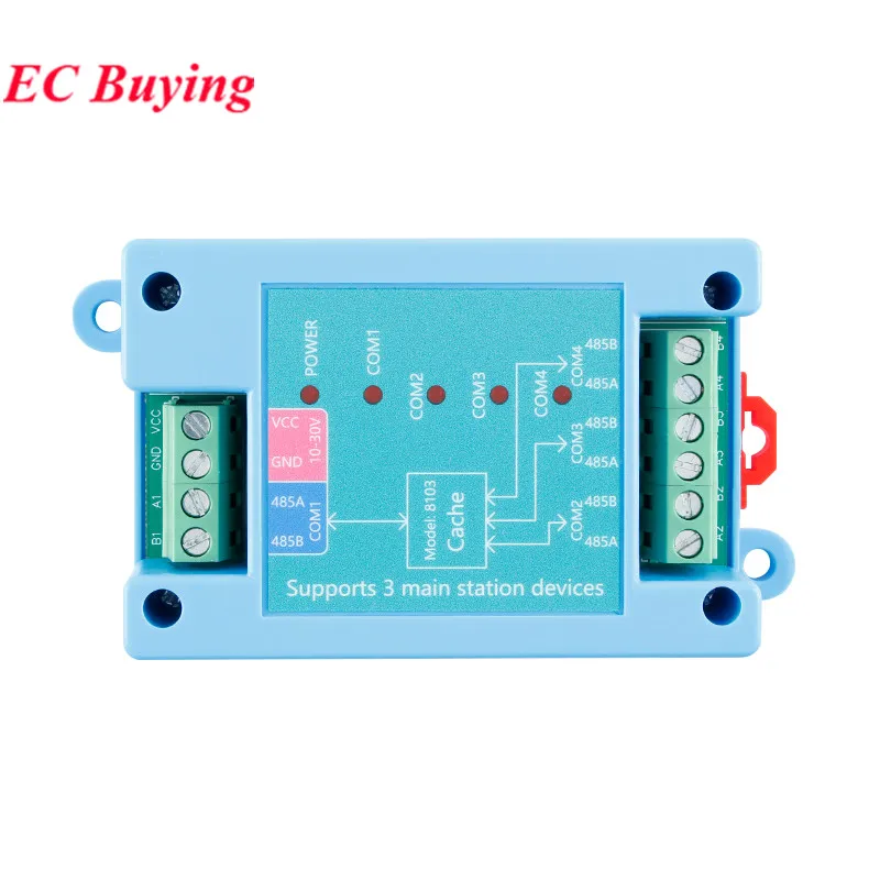 Procesador de conversión de interfaz de datos RS485 Three Master One Slave Módulo de comunicación Modbus-RTU Protección ESD Grado industrial - imagen 5