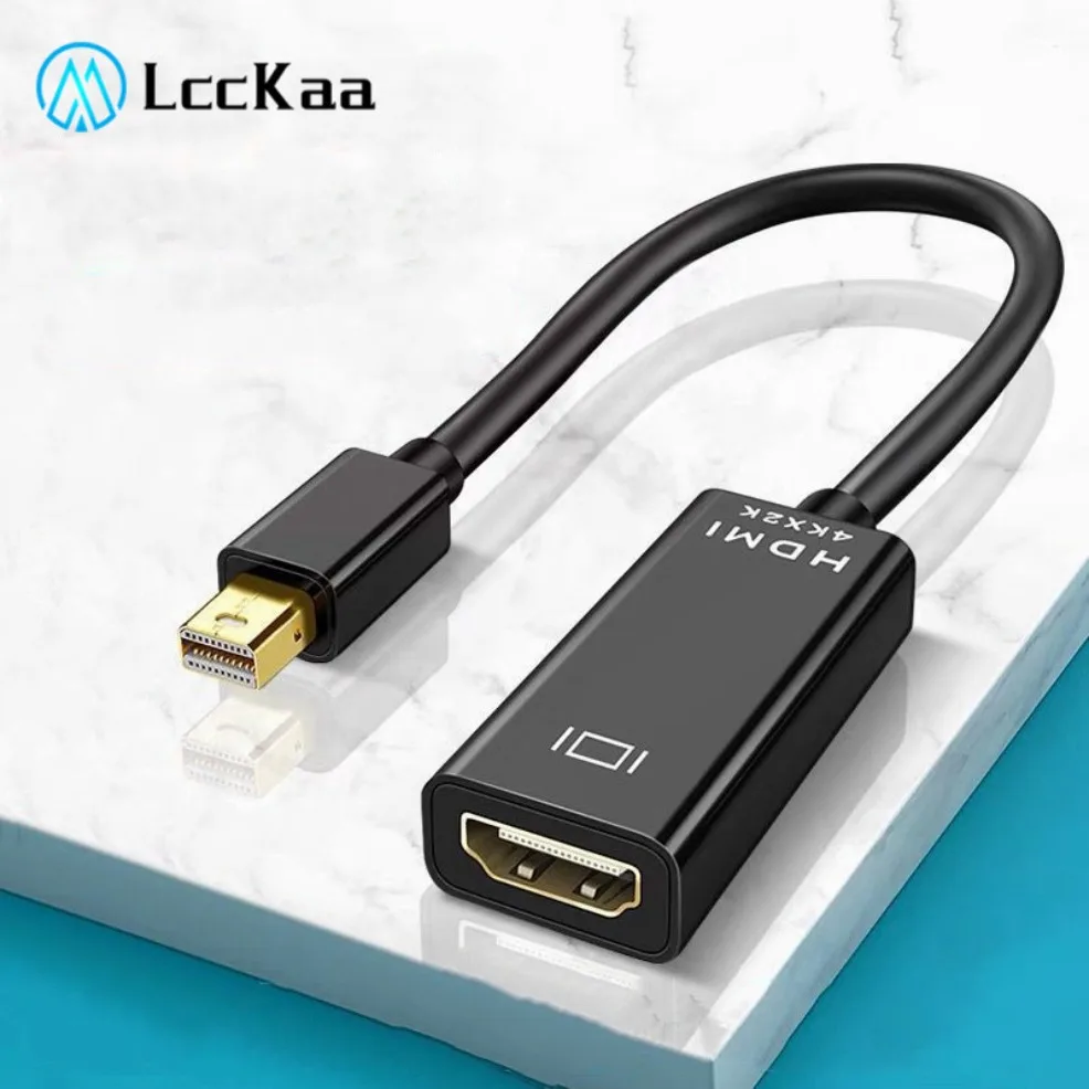Adaptador Mini DP a HDMI 4K, Mini Displayport a HDMI, Cable 1080P Mini DP macho a HDMI hembra compatible para Apple MacBook Air Pro