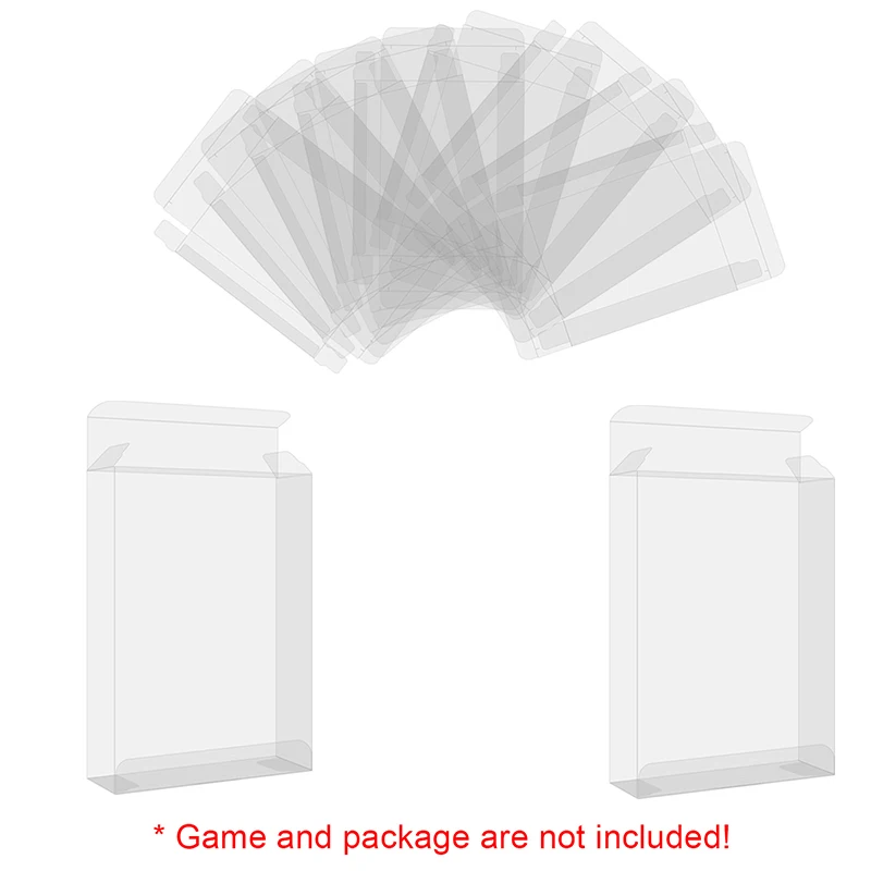 Caja transparente para caja de tarjetas de juego versión SFC JP, caja de exhibición de almacenamiento de plástico PET