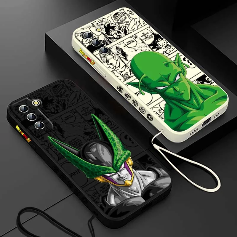 D-Dragon Ball Anime Art para Samsung Galaxy S25 S24 S23 S22 S21 S10 FE Plus Ultra 5G cubierta de la caja del teléfono de cuerda izquierda líquida - imagen 2