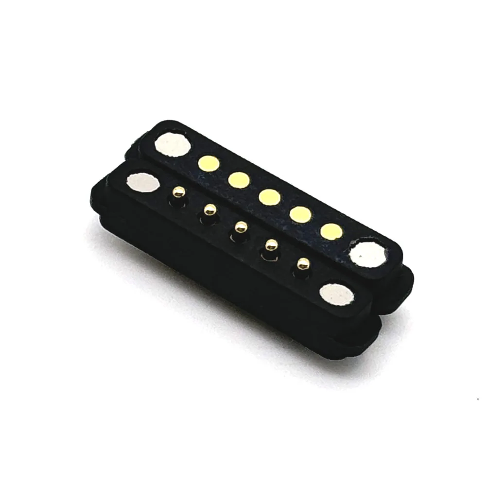 1 par de conectores magnéticos de 5 pines Pogo Pin 5 Pogopin macho hembra 2,54 MM conector magnético CC con resorte toma de corriente - imagen 5