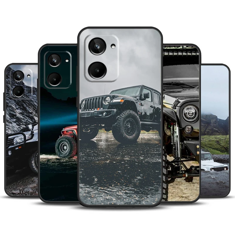 Funda de coche todoterreno para hombre, carcasa para Realme, 10, 11, 12 Pro Plus, GT Neo5, C11, C30, C31, C33, C35, C25s, C21Y, C51, C55, C53, GT5 Pro