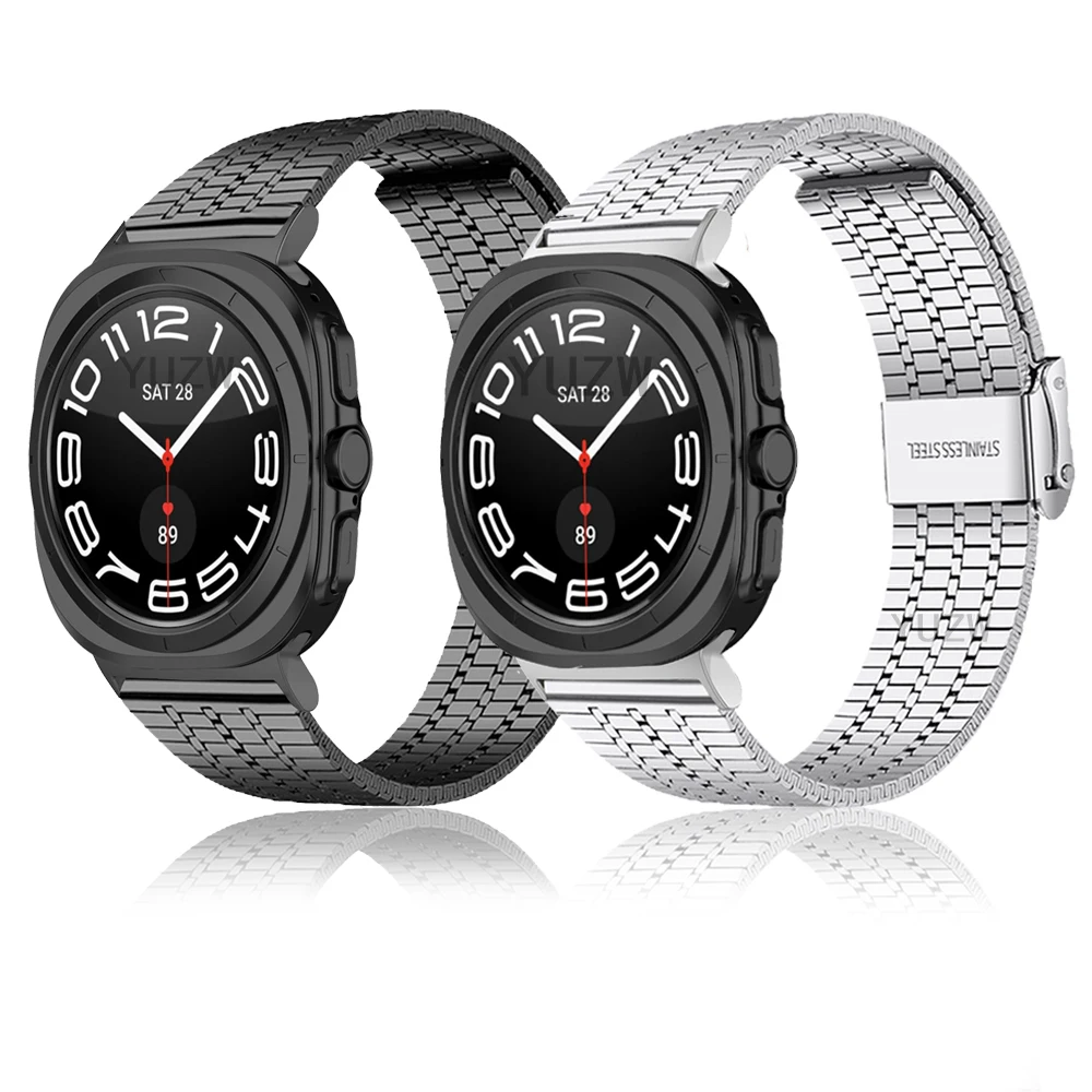 Correa de reloj de Metal para Samsung Galaxy Watch, correa de pulsera de acero inoxidable para galaxy Watch 7, Correa Ultra de 47mm para hombre y mujer - imagen 4