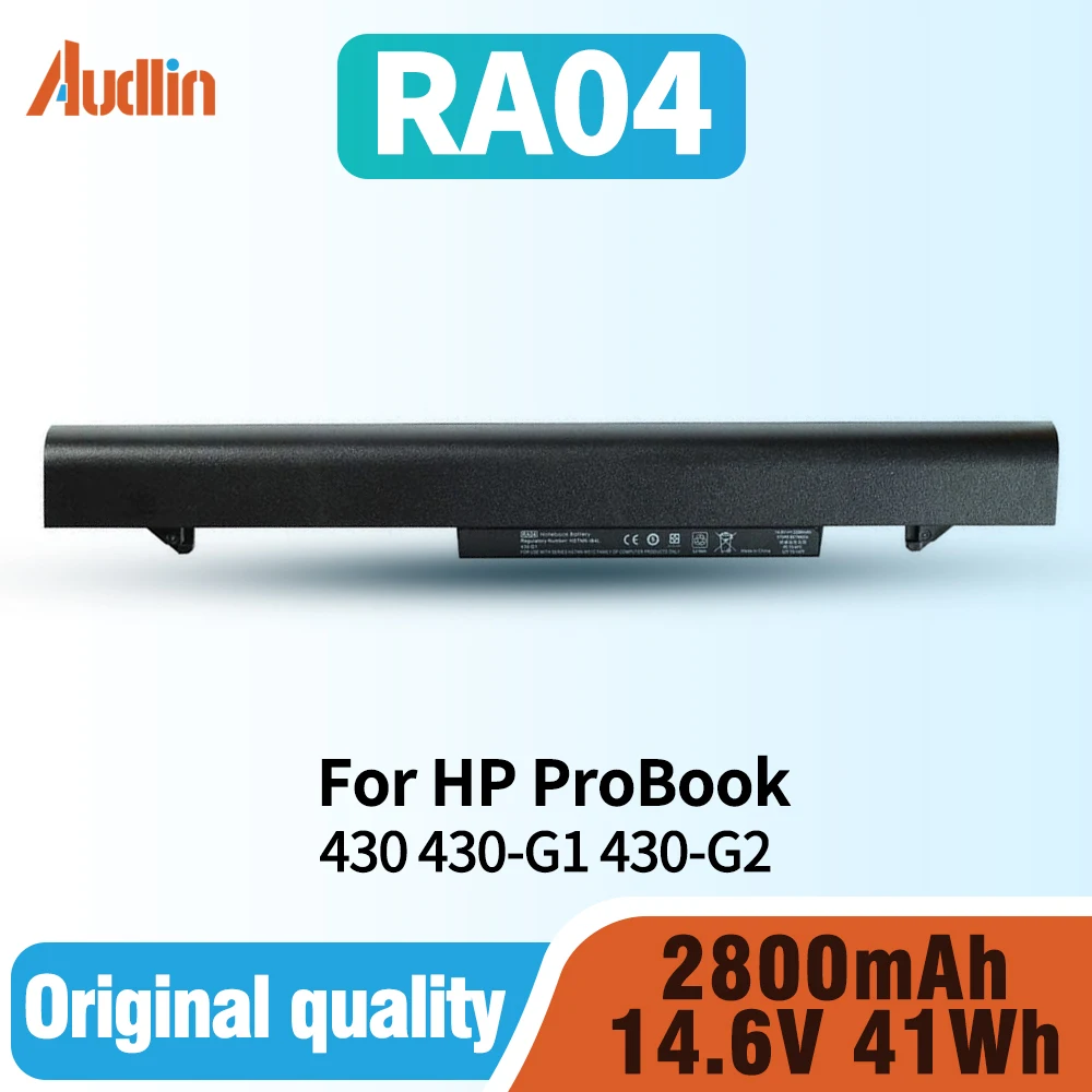 Batería RA04 para ordenador portátil Hp ProBook 430, G1, G2, 745662-001, 707618-121, 707618-141, 707618-541, H6L28AA, H6L28ET, HSTNN-IB4L