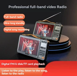 Reproductor MP4 Radio Portátil 7 Pulgadas FM Bluetooth Pantalla LED Tarjeta TF