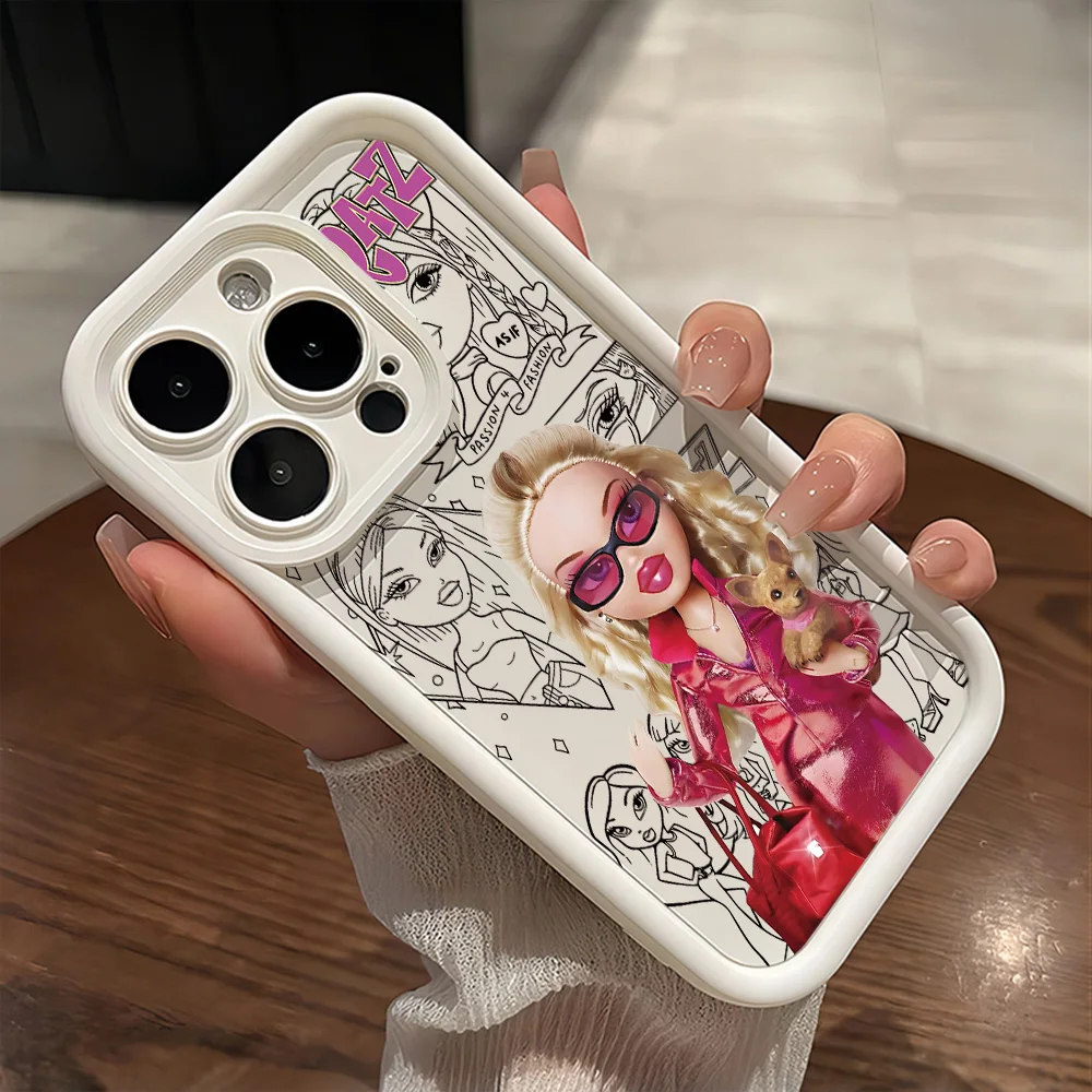 Muñecas de moda BratzS funda de teléfono caliente para IPhone 17 16e 16 15 14 13 12 11 Air Pro Max Mini XR XS X 7 8 6s Plus cubierta trasera suave de TPU - imagen 2
