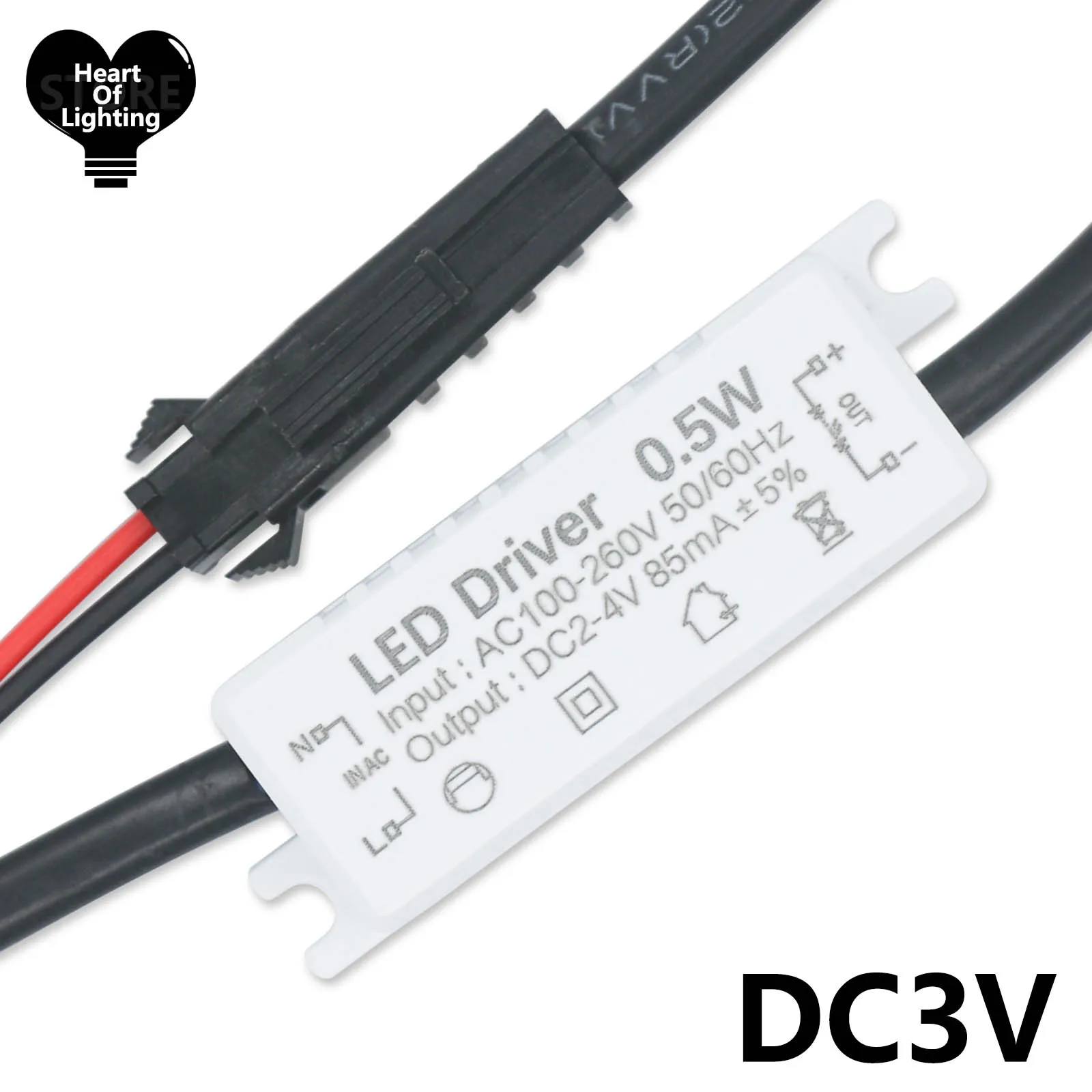 Transformador electrónico LED, controlador LED, fuente de alimentación, controlador LED 110V 220V a DC3V 85mA, bajo voltaje para lámpara, filamento LED