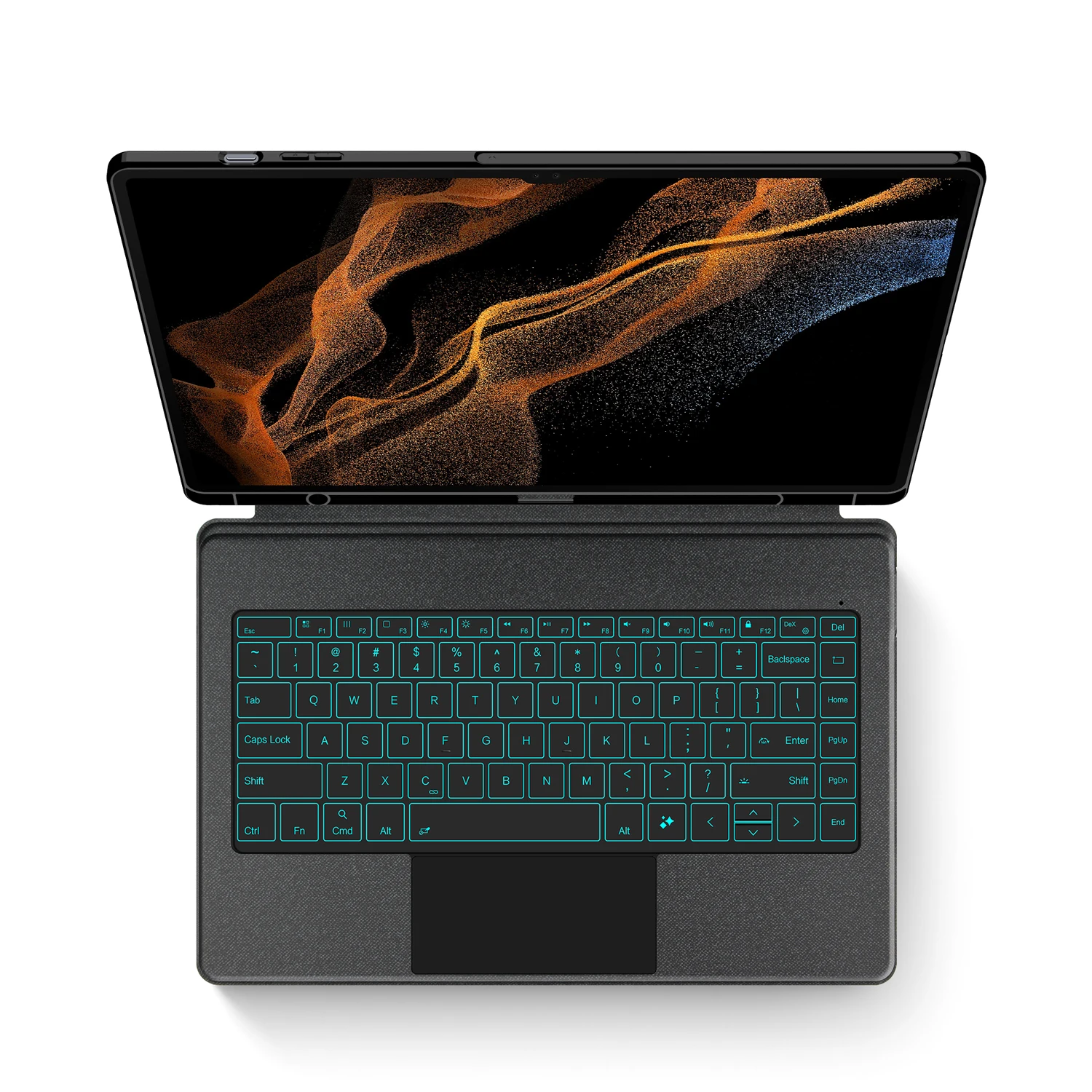 Teclado con retroiluminación TouchPad para Samsung Galaxy Tab S8 Ultra, funda de 14,6 pulgadas 2022, SM-X900 SM-X906, cubierta de teclado mágico desmontable - imagen 2