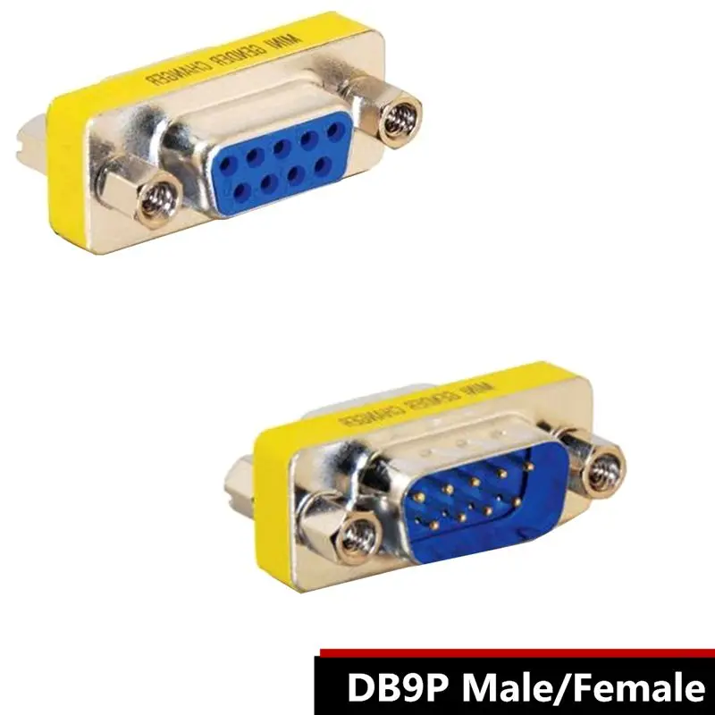 Convertidor de puerto serie DB9 Pin RS232 COM convertidor macho a hembra macho a macho conector hembra a hembra