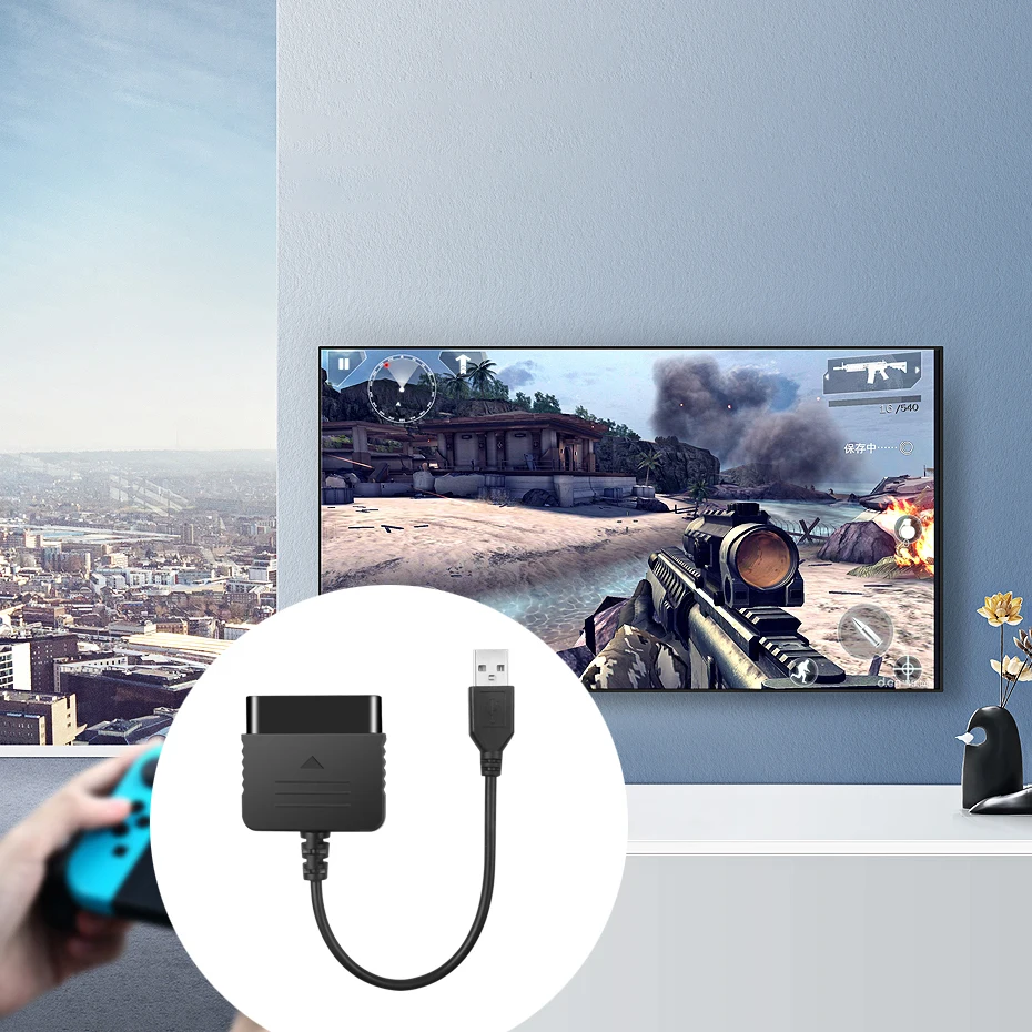 Adaptador USB para Sony PS2 a PS3, convertidor de vídeo para PC, controlador de juegos, Joypad, accesorios para videojuegos de PC - imagen 2