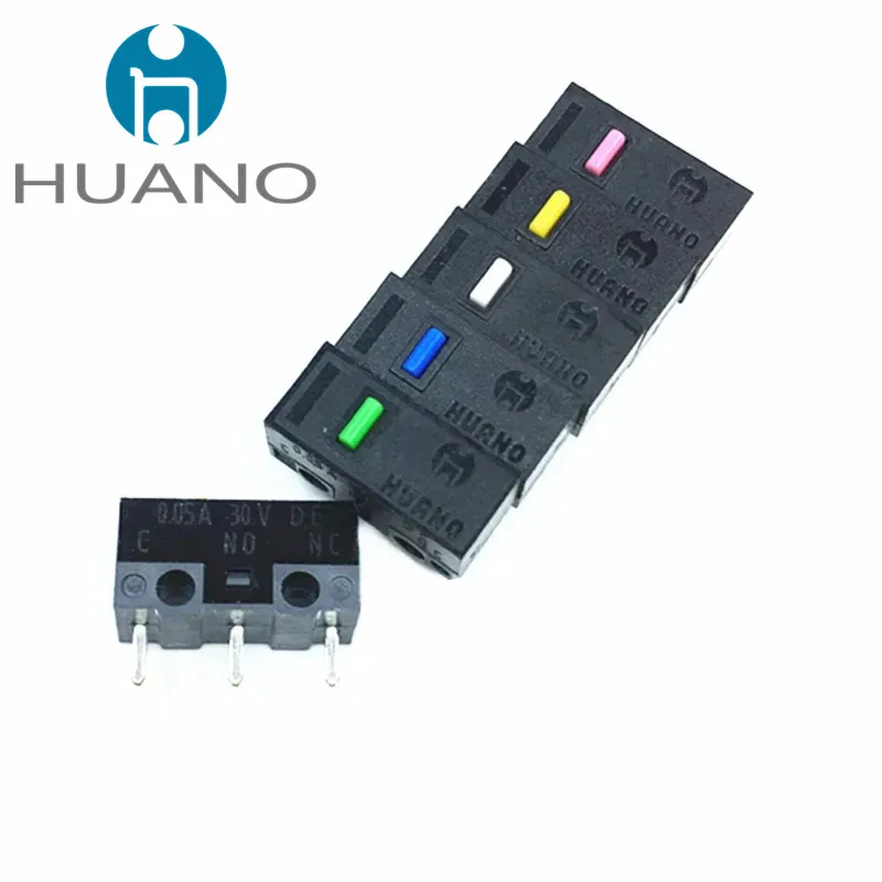 2 uds nuevo producto HUANO negro azul carcasa transparente ratón silencioso Micro interruptor 10M 30M 60M 80M 100 millones de botones de mantenimiento del ratón - imagen 2