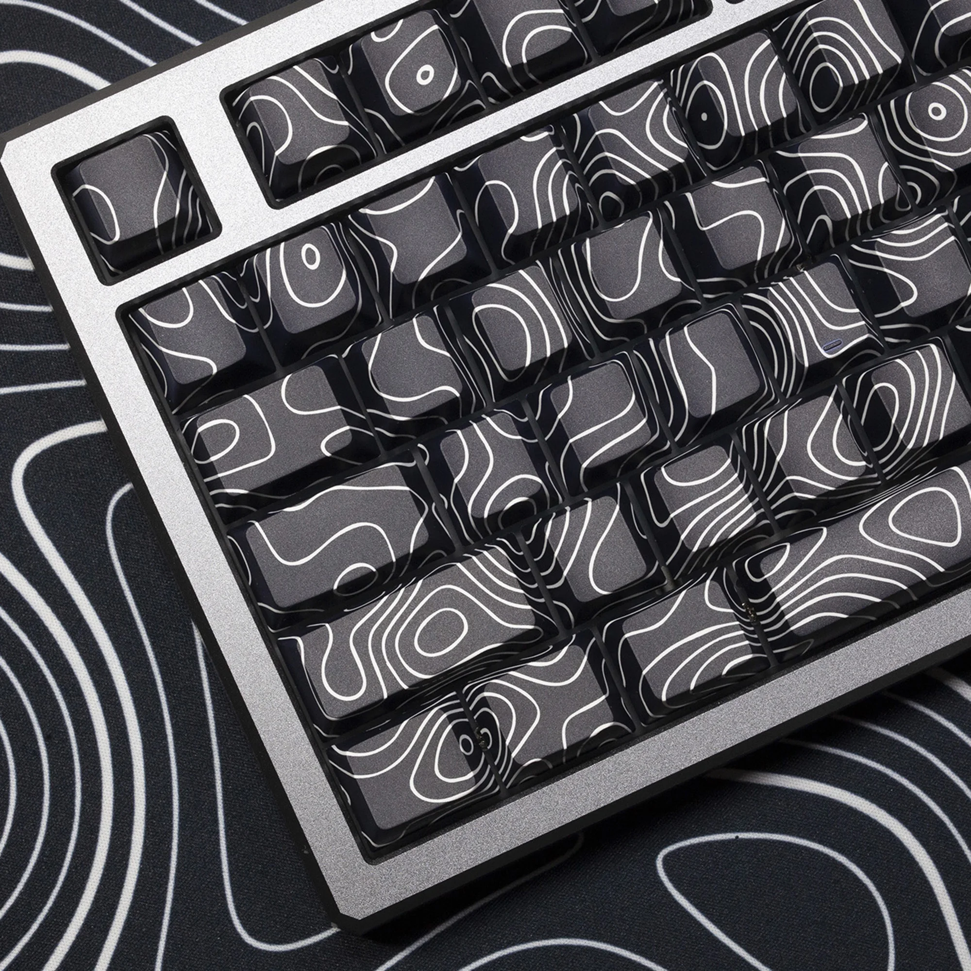 MMD-Juego de teclas de línea de contorno, teclas subcama, perfil de cereza, PBT para teclado 87 tkl 104 ansi xd64 bm60 xd68 xd84 BM65, iluminado lateral