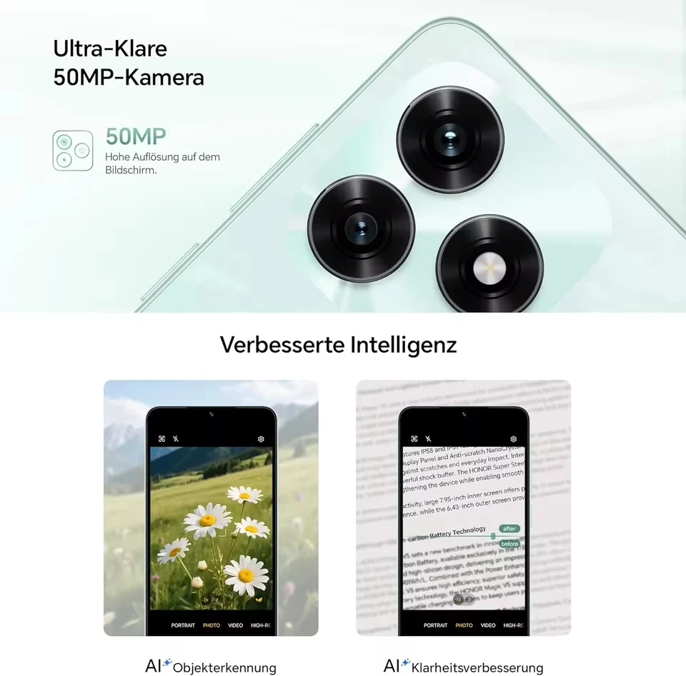 HONOR X5C Plus 4G Smartphone 6,74 ''720 × 1600 Pantalla MediaTek Helio G81 ARM Mali-G52 MC2 50MP Trasero 5260mAh MagicOS 9,0 - imagen 5