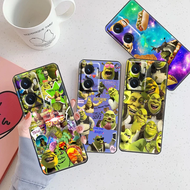 Película Anime Shrek Art para OPPO A5 A9 A72 A53 A74 Find X2 X3 Pro Lite Neo Reno 5 6 Pro Realme GT 5G funda de teléfono negro