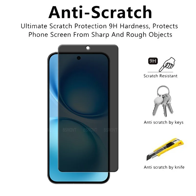 4/3/2/1 Uds para Vivo X200 FE vidrio Vivo X200 FE vidrio templado Protector de teléfono 9H Anti-espía Protector de pantalla de privacidad Vivo X200 FE - imagen 2