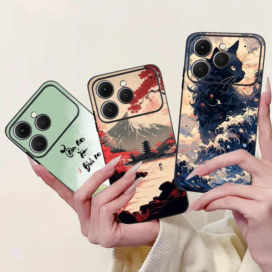 Para Tecno Spark 40 4G funda Spark 40C funda de teléfono pintada de lujo a la moda para Tecno Spark 40 Pro Plus Spark40 Pro + carcasa suave - imagen 2