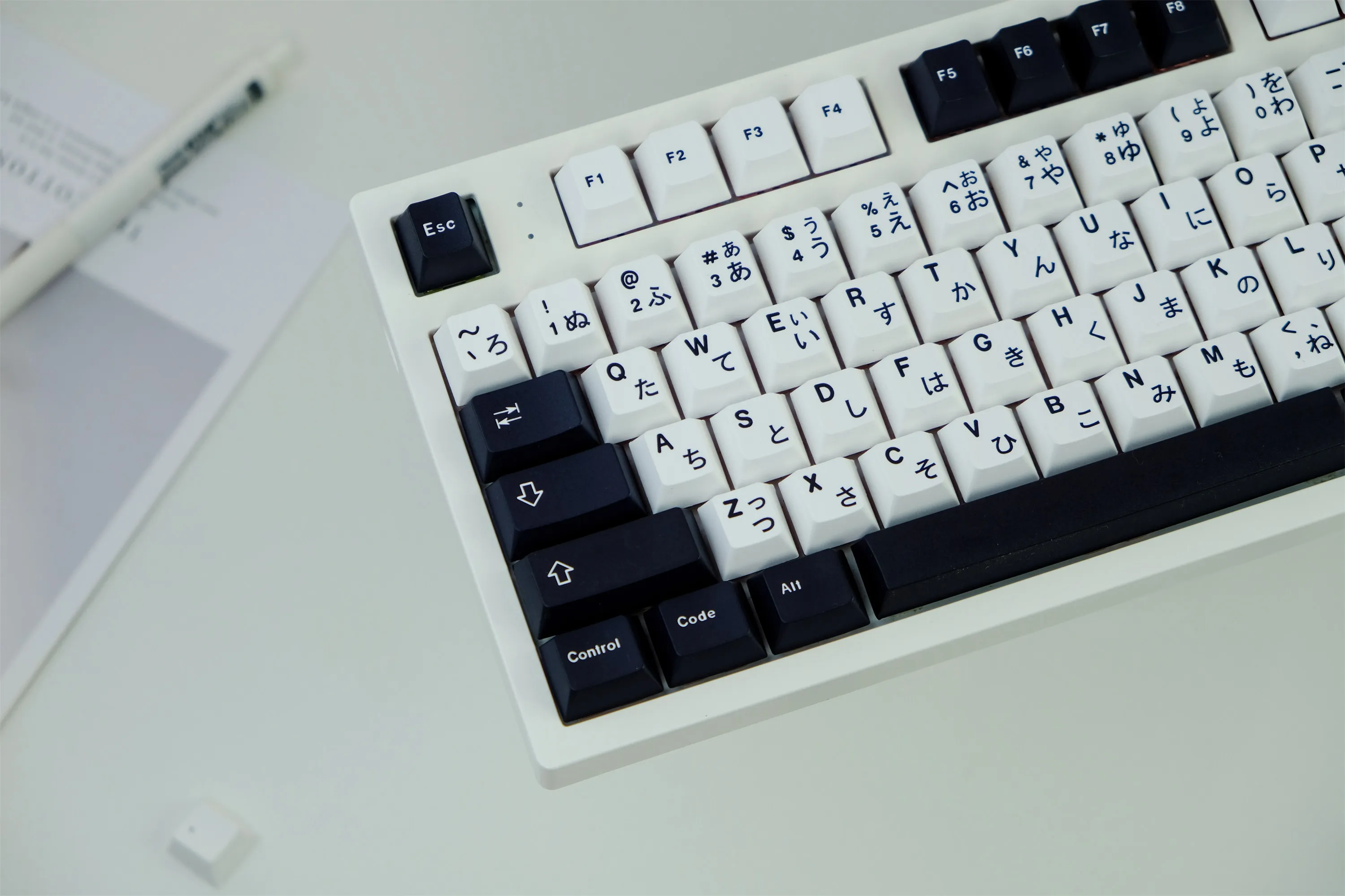 GMK-teclas japonesas negras y blancas, teclas PBT de 129 teclas, perfil de cereza, DYE-SUB, personalizadas, para teclado mecánico - imagen 3