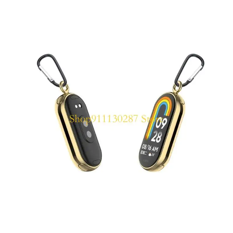 J1HC Collar con colgante correa pulsera para cuello para Mi-Band 8, hebilla cadena Metal colgante - imagen 5