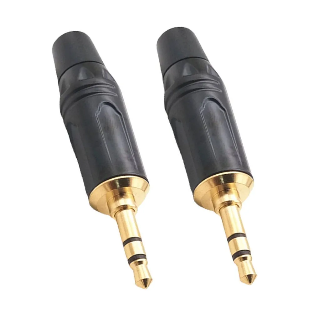 Cable auxiliar chapado en oro de 3,5mm, Conector de micrófono estéreo de doble canal, electroforético negro para teléfono, auricular, cabezal de Audio y vídeo - imagen 5