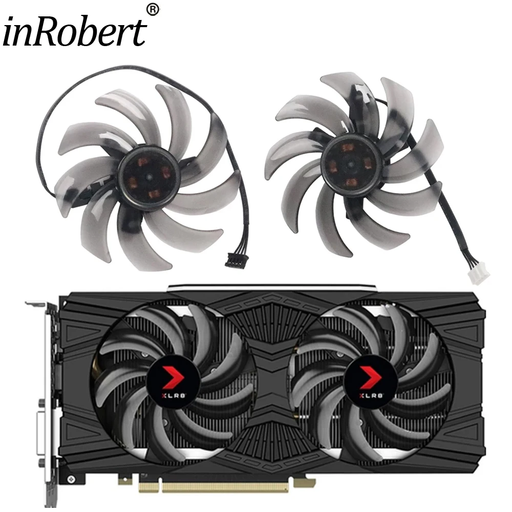 DIY 85mm FDC10H12S9-C Cooler Fan Replace For PNY GeForce RTX 2060 2070 8GB XLR8 Gaming Overclocked Edition GTX 1660 Ti Duanl Fan