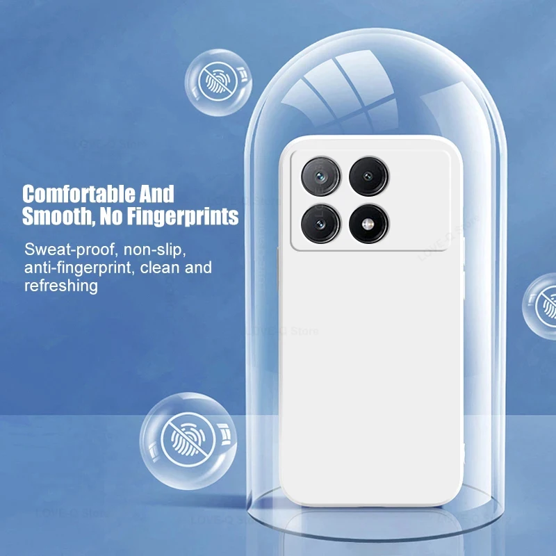 Funda Original de silicona líquida para teléfono, Protector suave carcasa para Xiaomi Poco X6, Pocox6 Pro - imagen 3