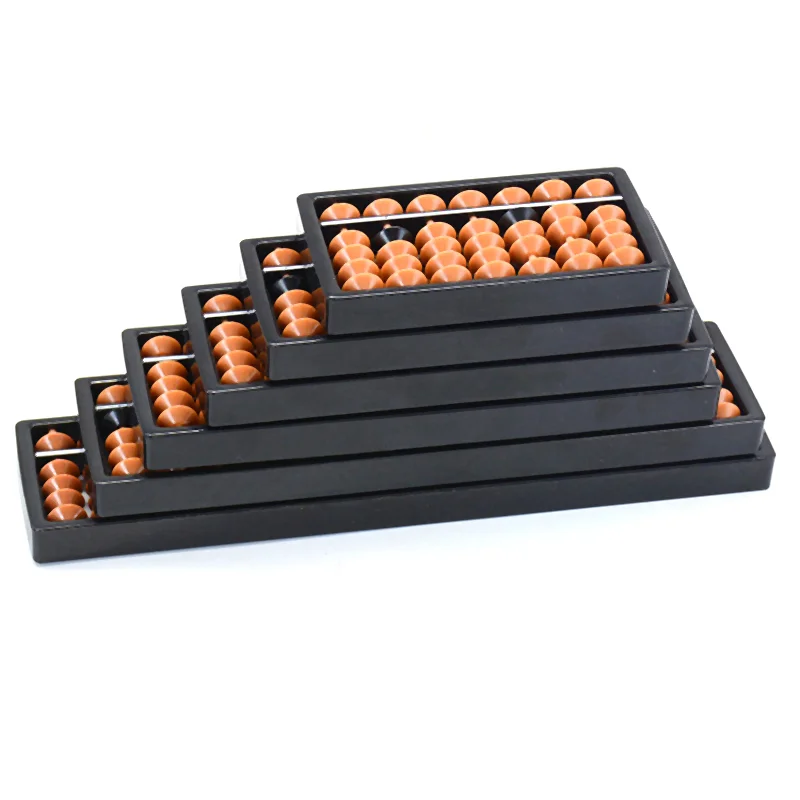 Varillas de 7/9/11/13/15/17 dígitos, ábaco estándar, cuentas marrones, calculadora Soroban, herramienta de conteo, matemáticas, juguetes de cálculo para principiantes - imagen 4