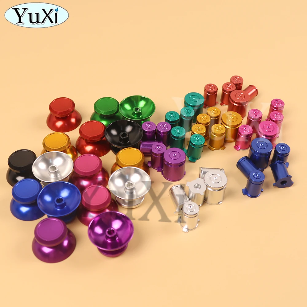 1Set For Xbox 360 Aluminium Metal ABXY Bullet Button 3D Analog Joystick Thumbstick Grip Caps Gamepad Controller Repair Parts - imagen 5