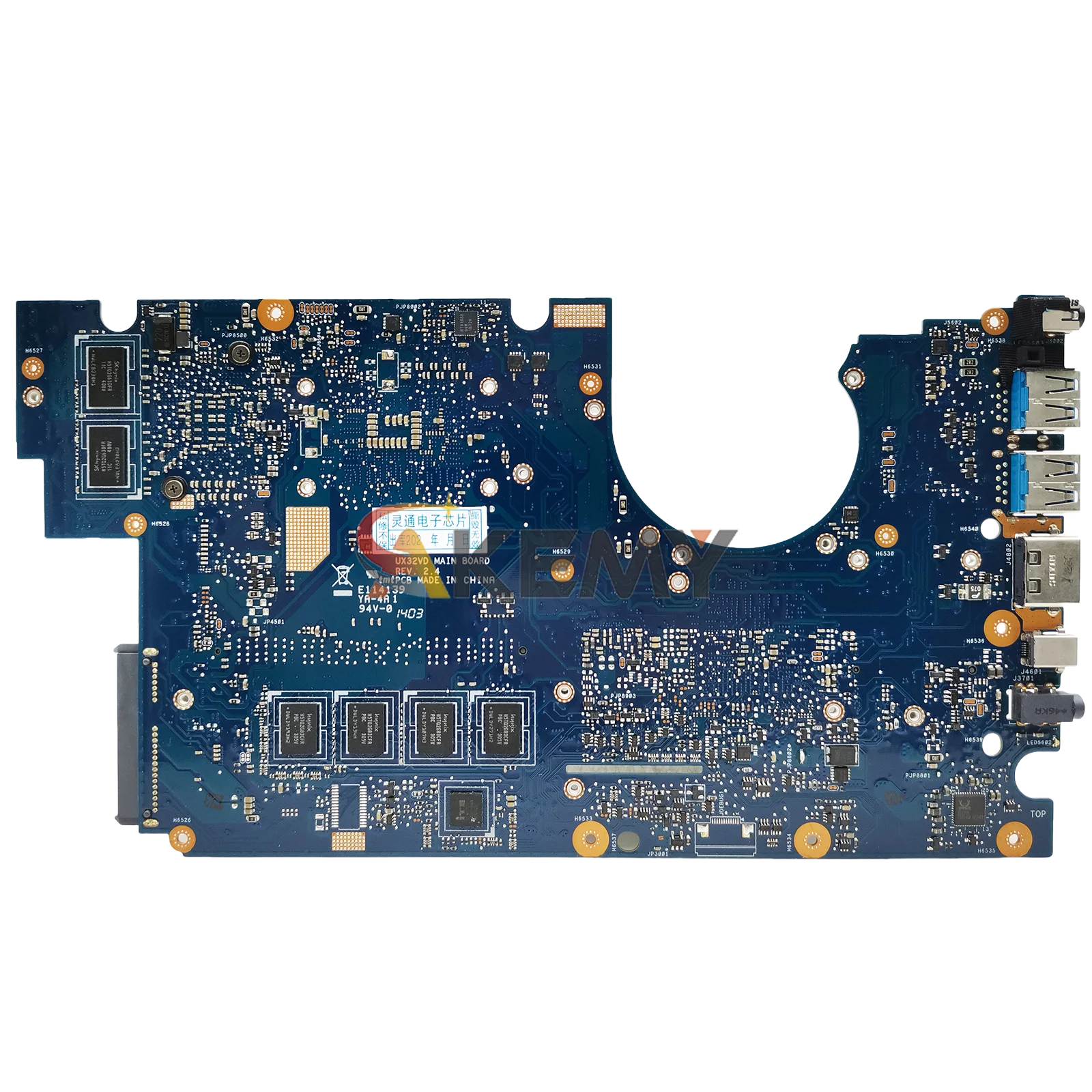 Placa base para ordenador portátil UX32VD para ASUS ZenBook UX32VD UX32V BX32VD placa base para portátil con CPU I3 I5 I7 100% pruebas OK envío rápido - imagen 2