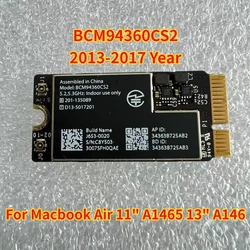 Tarjeta WiFi Bluetooth para MacBook Air 11" y 13" (2013-2017)