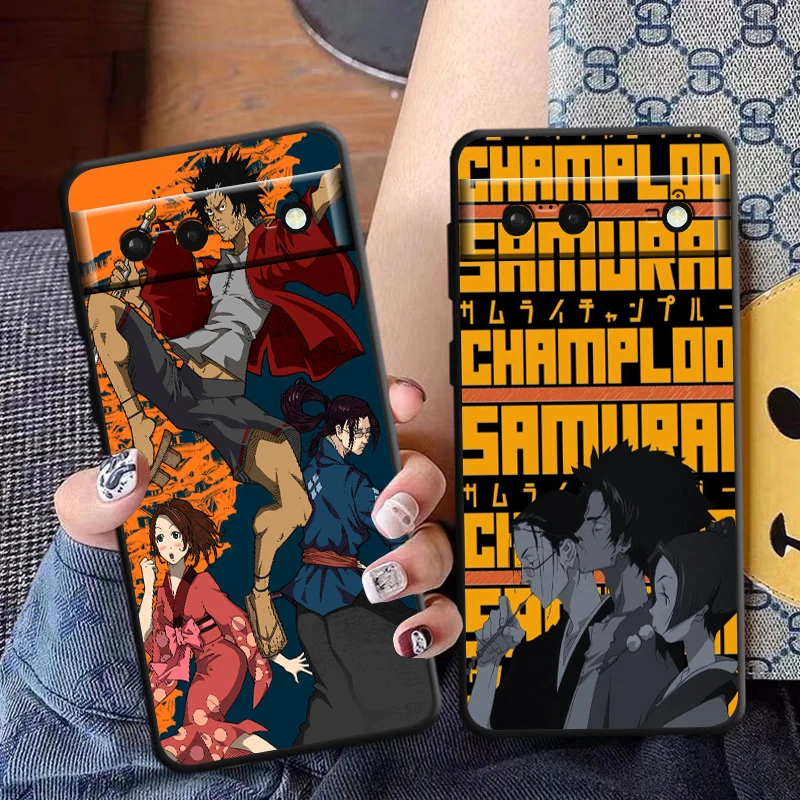 Sengoku-funda de teléfono de Anime Basara para Google Pixel 9, 8, 7 Pro, 6 Pro, 6A, 5A, 5, 4, 4A, XL, 5G, negra, suave - imagen 2