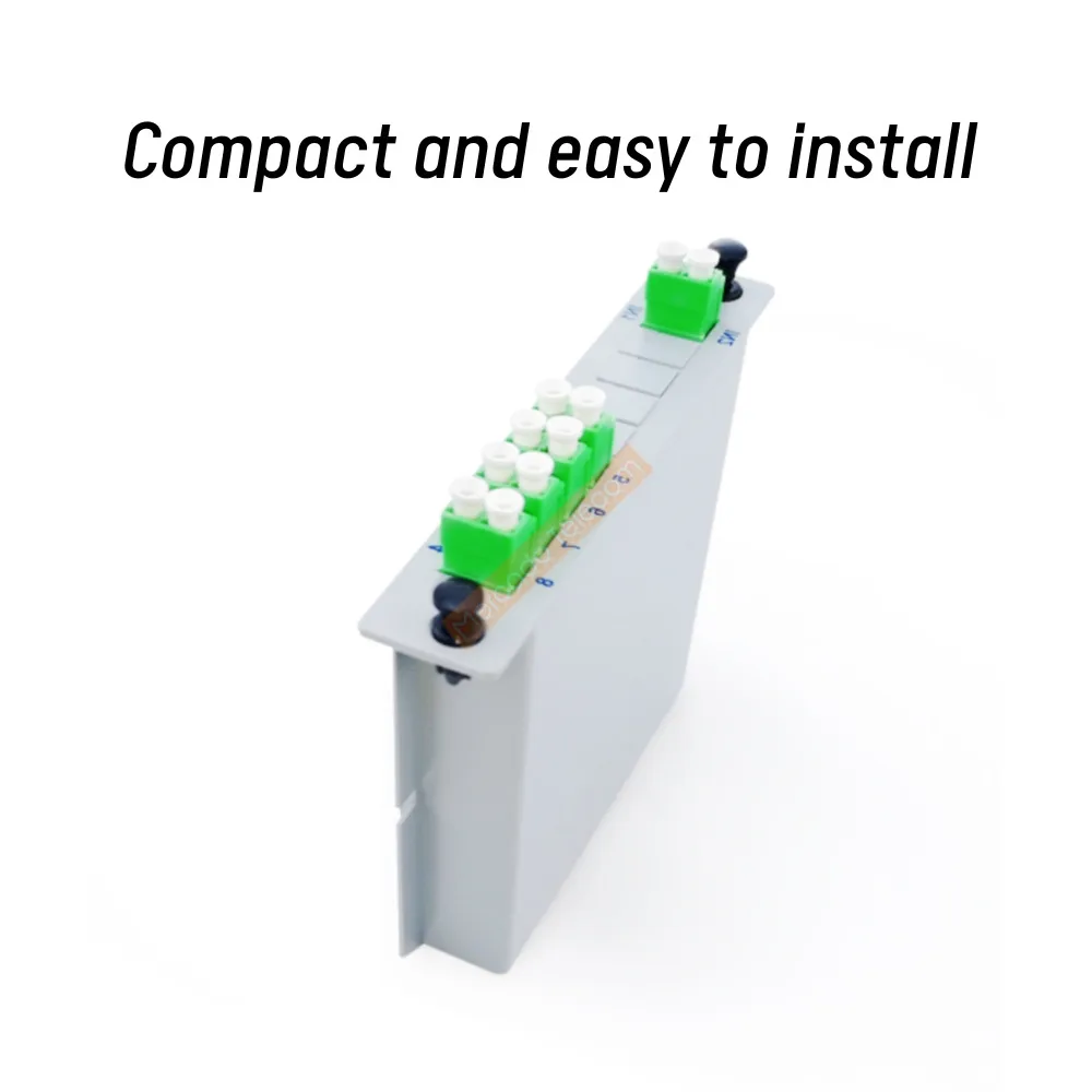 LC APC PLC 2x8 caja divisora de fibra óptica tarjeta de casete que inserta el divisor PLC divisor de acoplador de fibra óptica FTTH - imagen 4