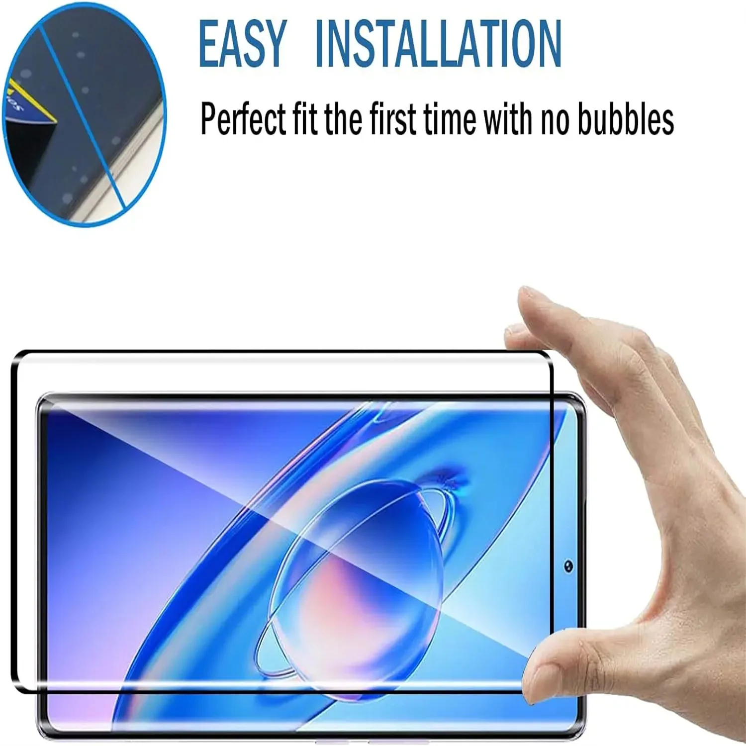 Pegamento de vidrio templado curvo 3D de cuatro lados para película Blackview A200 Pro - imagen 3
