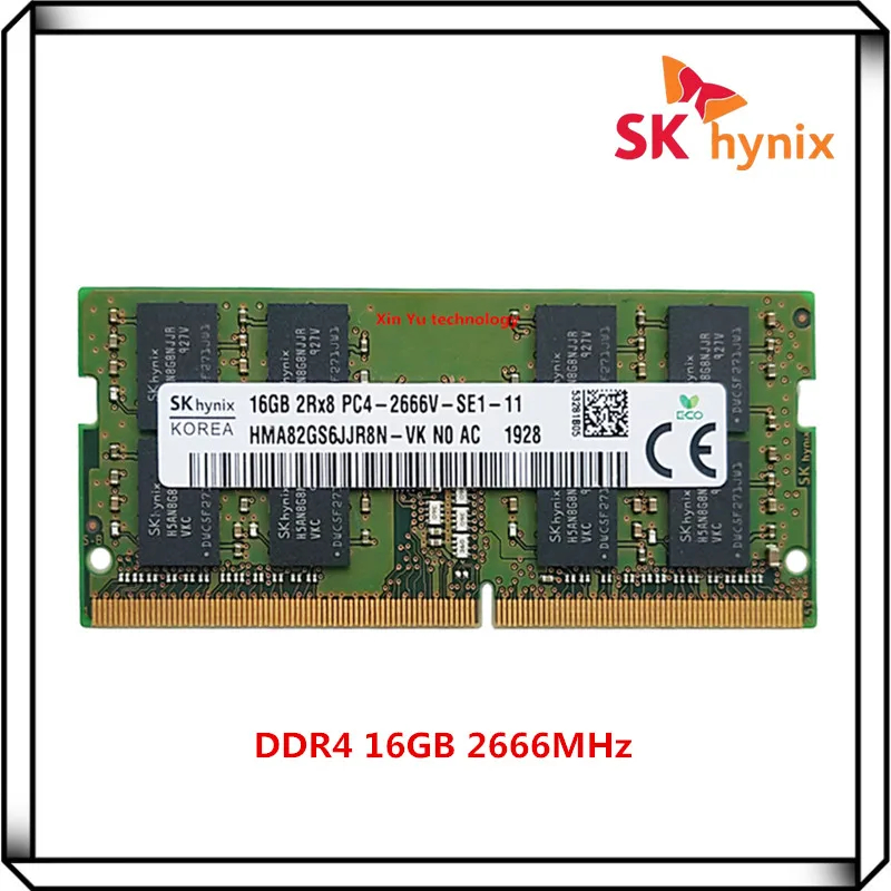 SK Hynix DDR4 16GB 2Rx8 2666V PC4 2666MHz SO-DIMM RAM Memoria para portátil