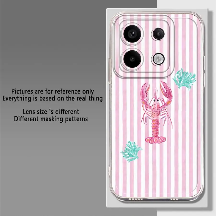 Funda de teléfono para Xiaomi Redmi 9A 13C A5 10C 12C 14C A3x A1 A2+ 9C animales marinos suaves y transparentes - imagen 3