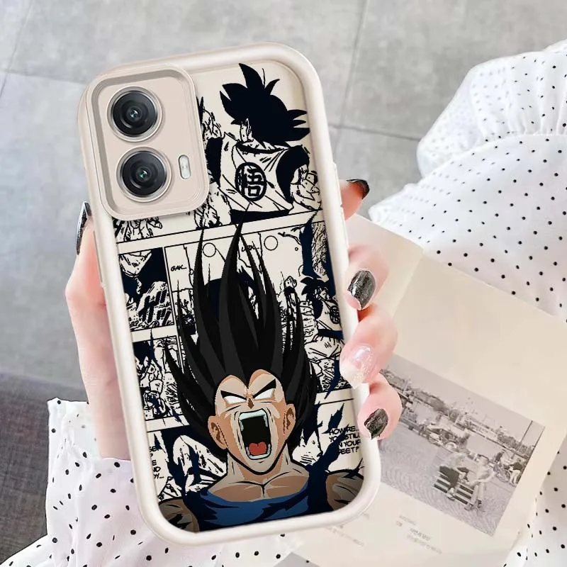 D-Dragon Ball Anime Saiyan para Motorola MOTO Edge G85 G54 G35 G34 G32 E22 E14 G04 50 5G cubierta de la caja del teléfono de la escalera del ojo - imagen 4